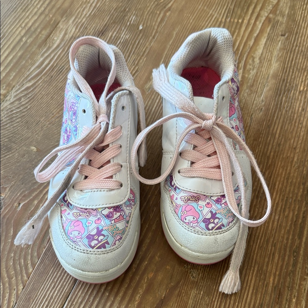 Hello Kitty Pink and White Kids Sneakers with Fun Design
